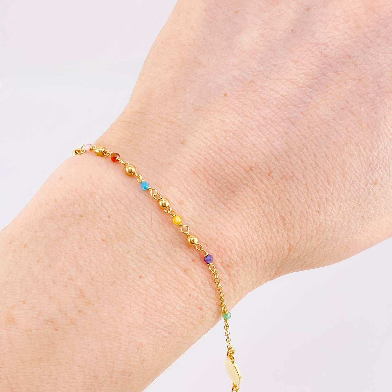 Pulso Modulable Denario Virgen Milagrosa 2g / 18.4cm - 16.5cm / 2.6mm Oro Amarillo 18K