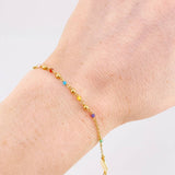 Pulso Modulable Denario Virgen Milagrosa 2g / 18.4cm - 16.5cm / 2.6mm Oro Amarillo 18K