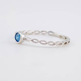 Anillo Carril Burbuja Diamante 10pts 0.9g / T6 1/4 Oro Blanco 18K