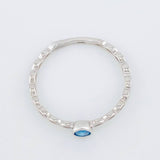 Anillo Carril Burbuja Diamante 10pts 0.9g / T6 1/4 Oro Blanco 18K