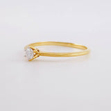 Anillo Solitario Seis Garras Diamante 7pts 1.25g / T6 1/2 Oro Amarillo 18K
