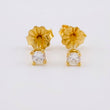 Topos Cuatro Garras Diamantes 12pts 0.7g / 2.7mm Oro Amarillo 18K