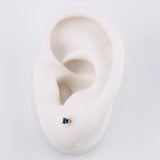 Topos Cuatro Garras Zafiros 12pts 0.7g / 2.7mm Oro Blanco 18K