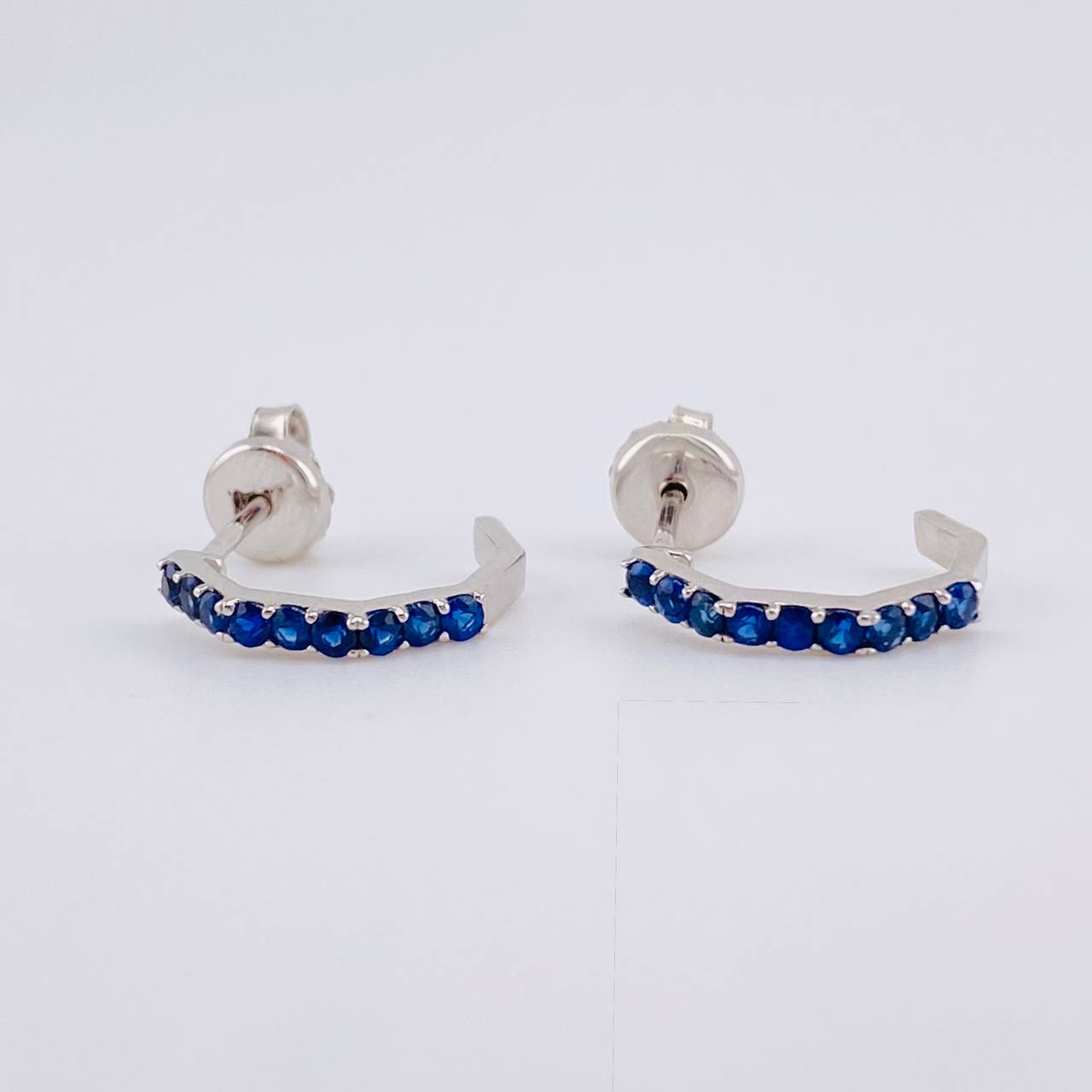 Topos Tupidos Pentagonal Zafiros 52pts 2g / 2.7mm Oro Blanco 18K