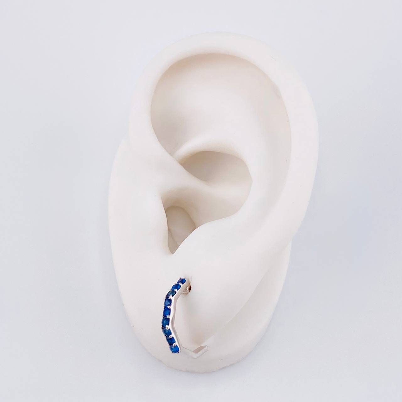 Topos Tupidos Pentagonal Zafiros 52pts 2g / 2.7mm Oro Blanco 18K