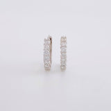 Candongas Carril Diamantes 34pts 1.7g / 1.2cm Oro Blanco 18K