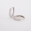 Candongas Carril Diamantes 34pts 1.7g / 1.2cm Oro Blanco 18K