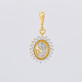 Dije Virgen Maria Diamantes 19pts 1.25g / 2cm Oro Amarillo 18K