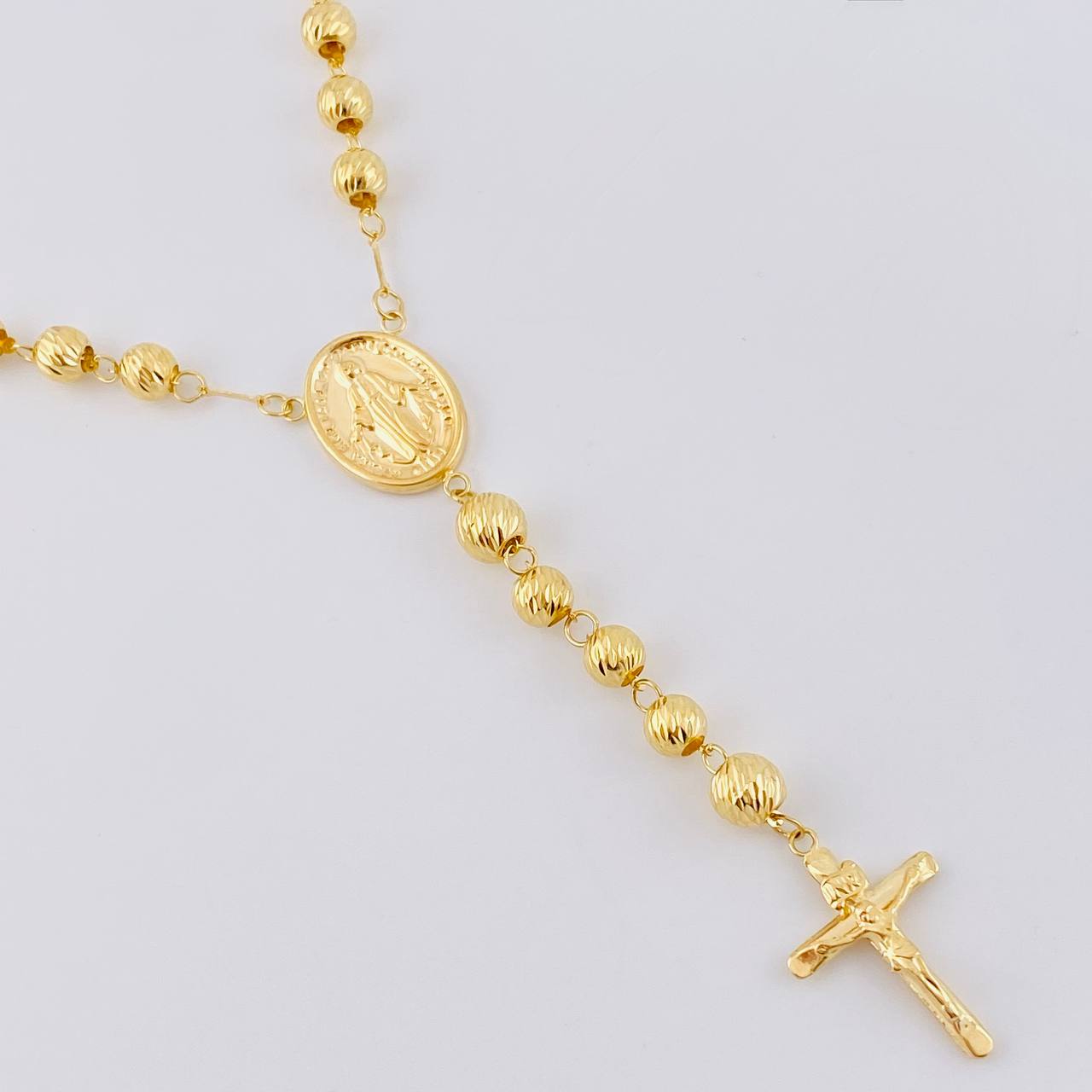 Rosario Virgen Milagrosa 17.5g / 60cm / 6mm Oro Amarillo 18K