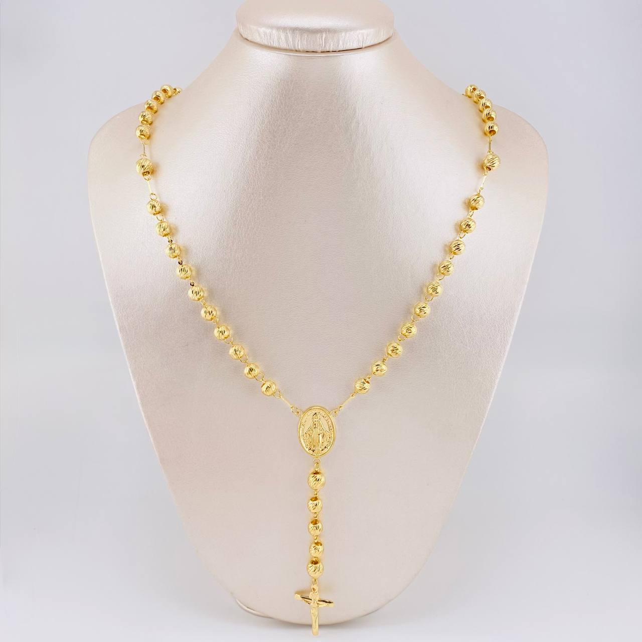 Rosario Virgen Milagrosa 17.5g / 60cm / 6mm Oro Amarillo 18K