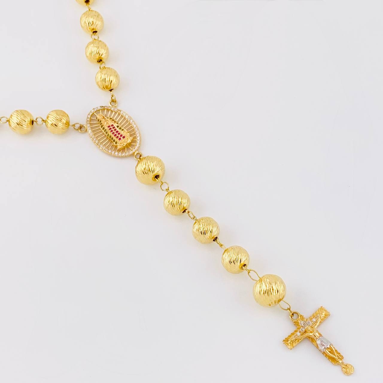 Rosario Virgen de Guadalupe 44.65g / 10mm Oro Amarillo 18K