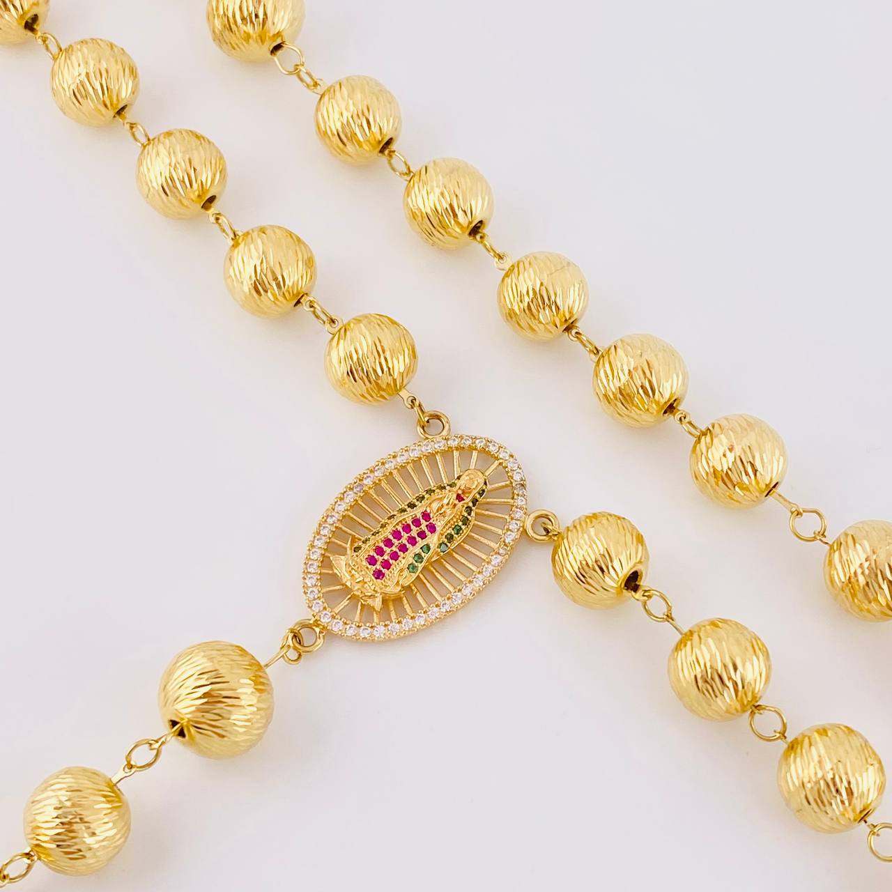 Rosario Virgen de Guadalupe 44.65g / 10mm Oro Amarillo 18K