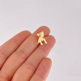 Herraje Oso Mano Arriba 0.7g / 1.4cm Oro Amarillo 18K