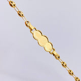 Pulso Bebé Placa GC 1.9gr / 14.5cm-3.6mm Oro Amarillo 18K (Oferta)