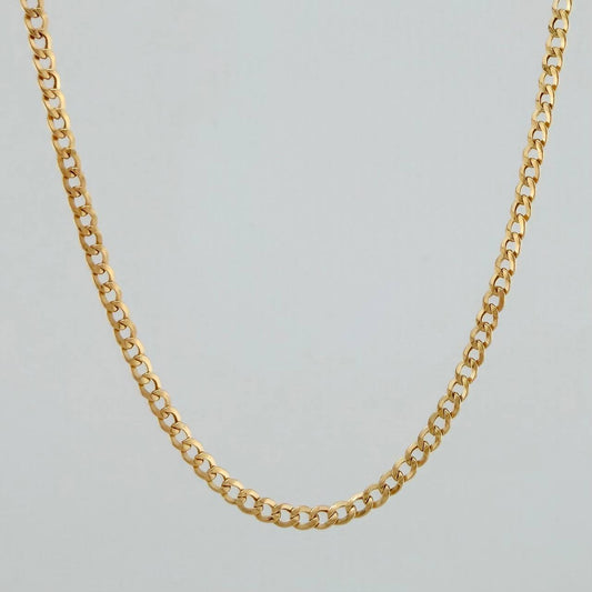 Cadena Cubana 4.45gr / 61cm / 3.1mm Oro Amarillo +1 18K $