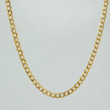 Cadena Cubana 7.75gr / 61.7cm / 4mm Oro Amarillo +1 18K $