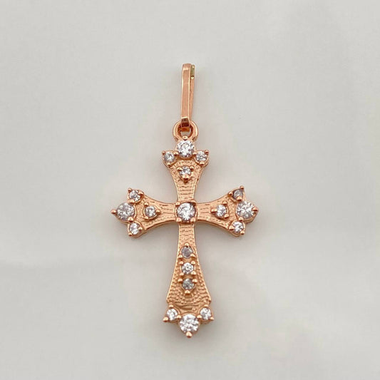 Dije Cruz 1.3gr / 2.7cm / Oro Rosa 18K