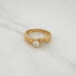 Anillo Solitario  4.1gr / T6 3/4 / Oro Amarillo 18K