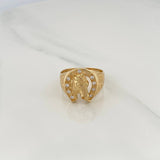 Anillo Herradura Caballo 7.95gr / T10 1/4 / Oro Amarillo 18K