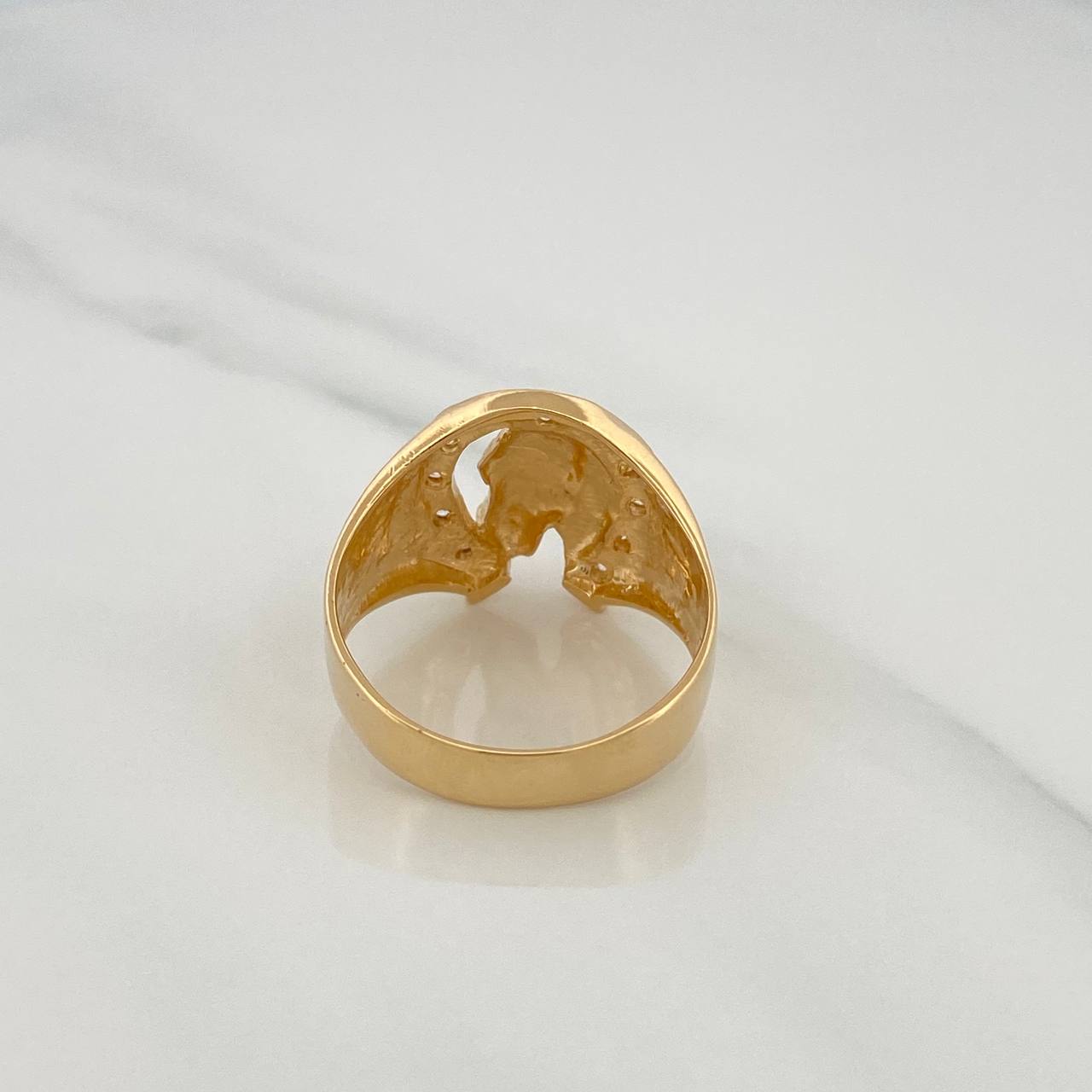 Anillo Herradura Caballo 7.95gr / T10 1/4 / Oro Amarillo 18K