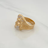 Anillo Rostro Cristo 11.55gr / T10 1/2 / Dos Oros Amarillo Blanco 18K
