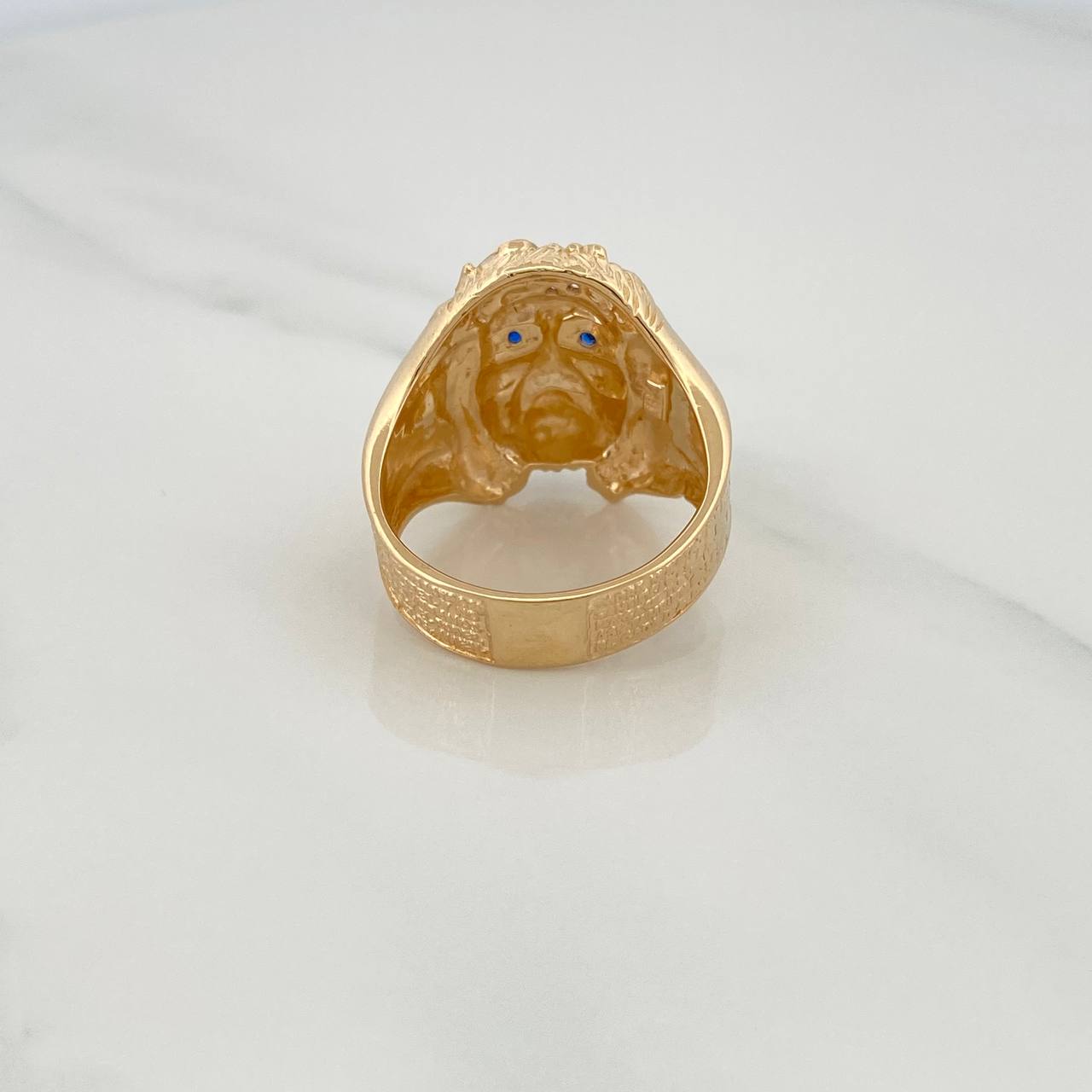 Anillo Rostro Cristo 11.55gr / T10 1/2 / Dos Oros Amarillo Blanco 18K