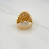 Anillo Rostro Cristo 11.55gr / T10 1/2 / Dos Oros Amarillo Blanco 18K