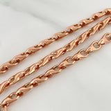 Cadena Rustica Espiga 9.55gr / 47.5cm / 4.7mm Oro Rosa 18K