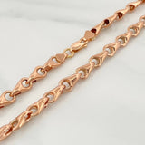 Cadena Rustica Espiga 10.85gr / 53cm / 4.9mm Oro Rosa 18K