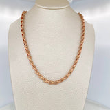 Cadena Rustica Espiga 10.85gr / 53cm / 4.9mm Oro Rosa 18K