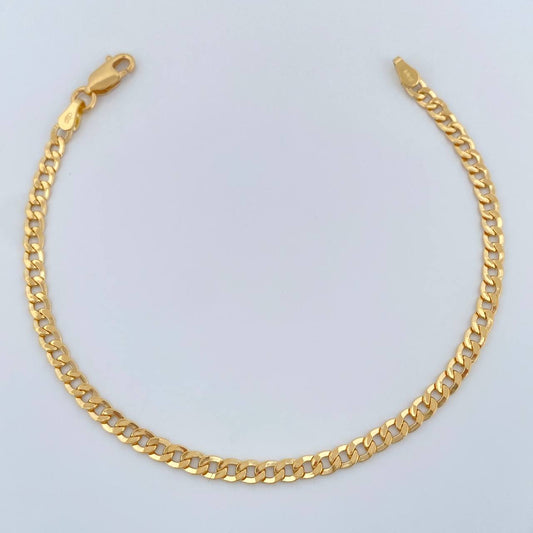 Pulso Cubano 2.75gr / 18.5cm / 3.05mm Oro Amarillo +1 18K &