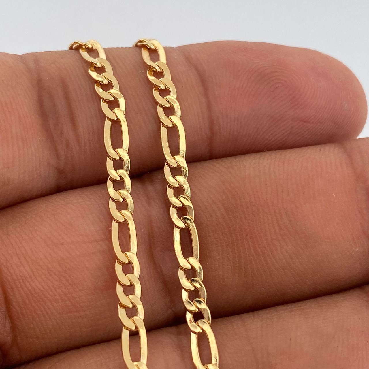 Cadena Figaro 7.4gr / 71cm / 3mm Oro Amarillo +1 18K &
