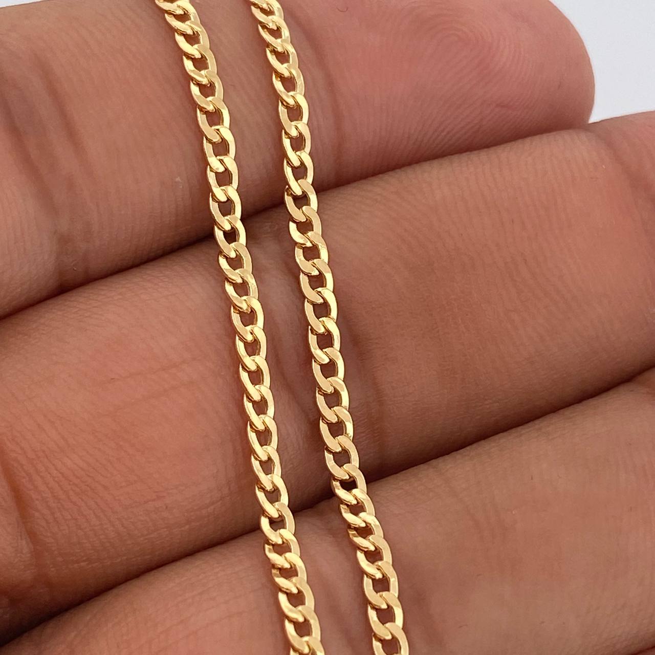 Cadena Cubana 5.3gr / 60.5cm / 2.5mm Oro Amarillo +1 18K &
