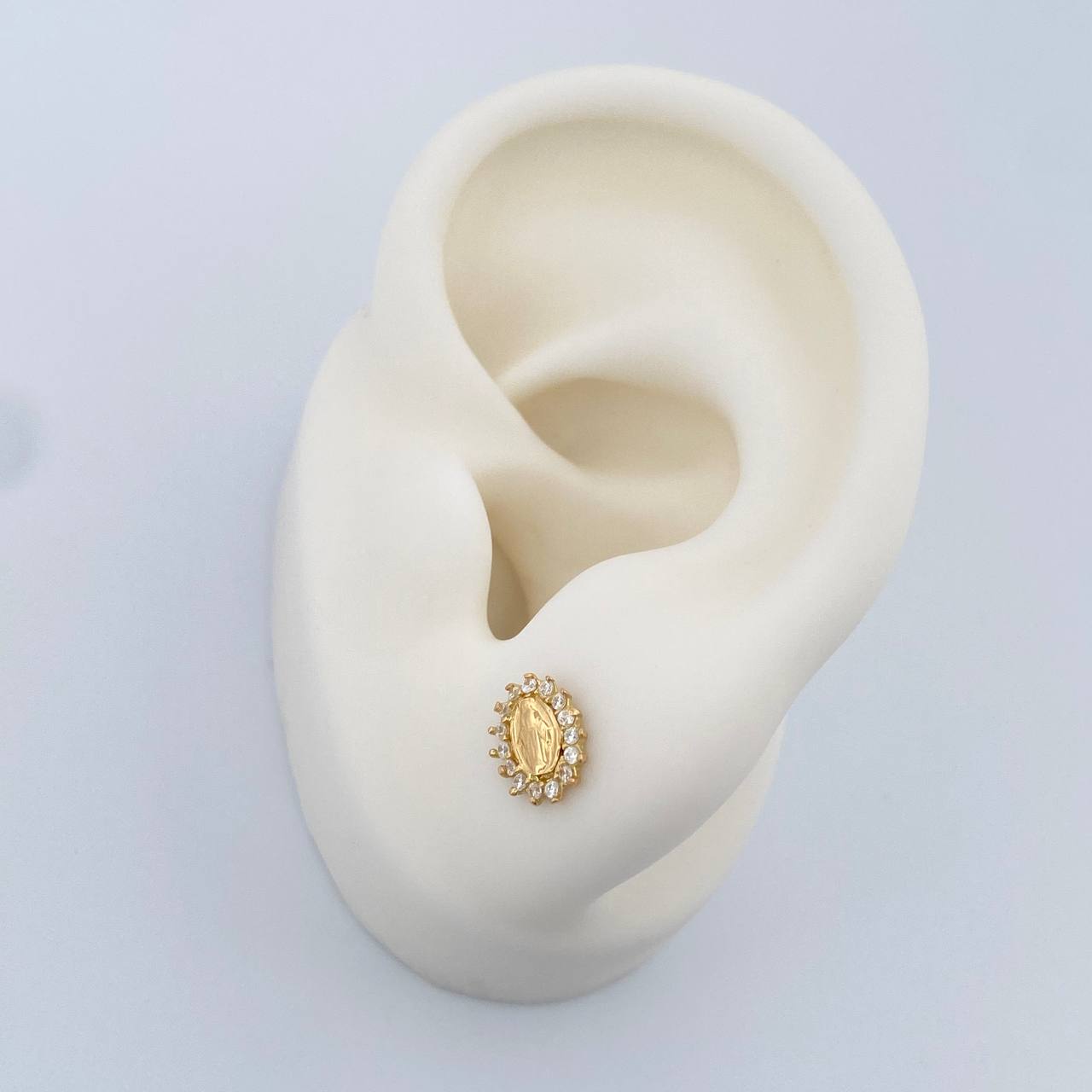 Topos Virgen Milagrosa 0.95gr / 6.49mm Oro Amarillo 18K %