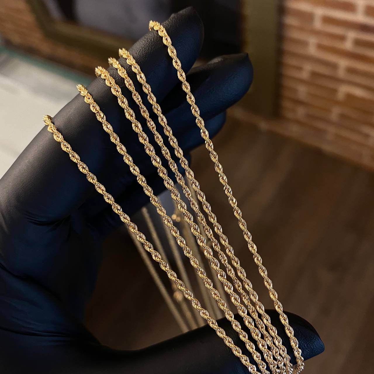 Cadena Lazo  1.45gr / 50cm / 1.4mm Oro Amarillo +3 &