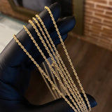 Cadena Lazo  1.45gr / 50cm / 1.4mm Oro Amarillo +3 &