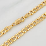 Cadena Cubana 10.2g / 60cm / 5.1mm Oro Amarillo 18K