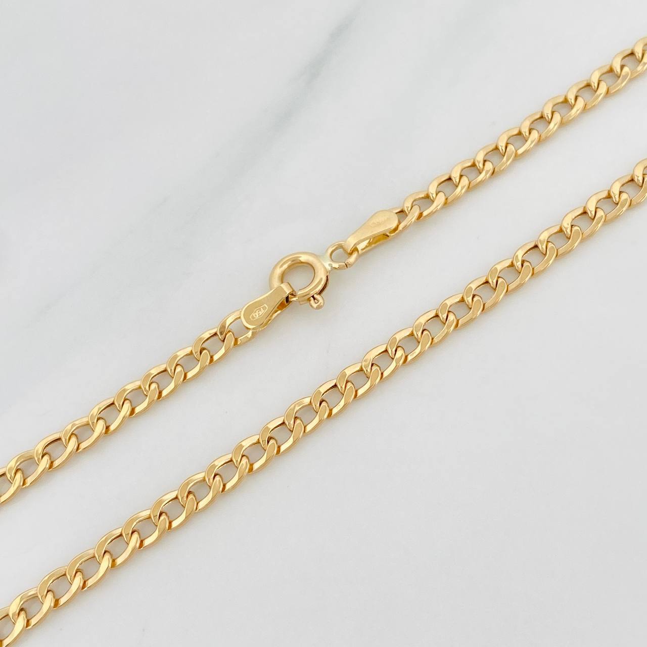 Cadena Cubana 4.5g / 60cm / 3.15mm Oro Amarillo 18K