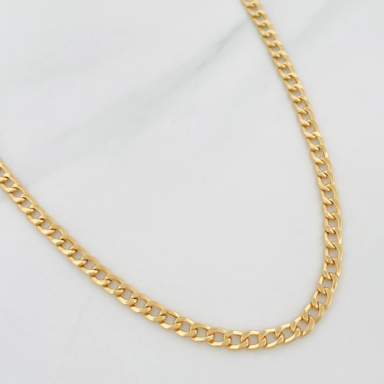Cadena Cubana 4.5g / 60cm / 3.15mm Oro Amarillo 18K