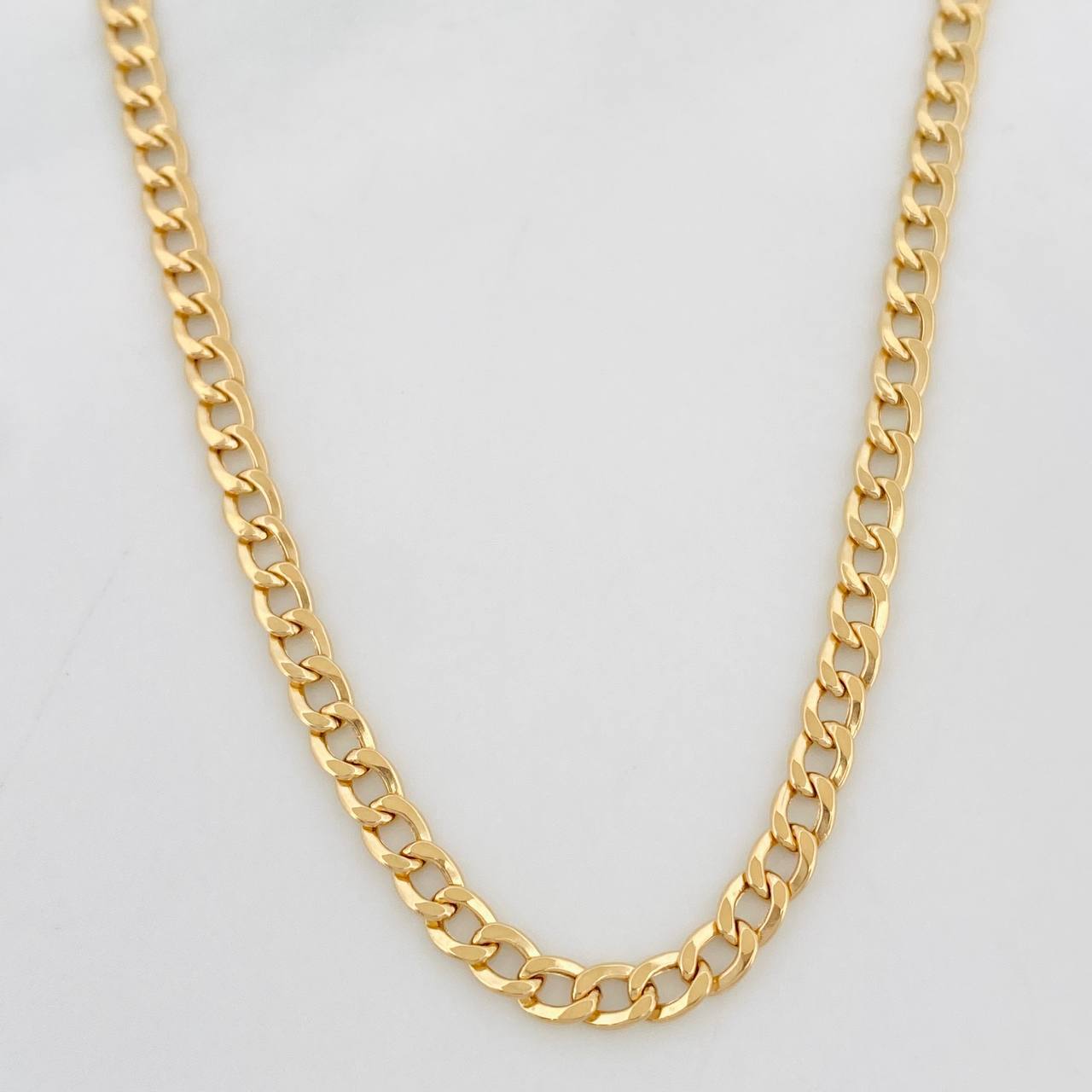Cadena Cubana 4.5g / 60cm / 3.15mm Oro Amarillo 18K