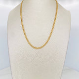 Cadena Cubana 4.5g / 60cm / 3.15mm Oro Amarillo 18K
