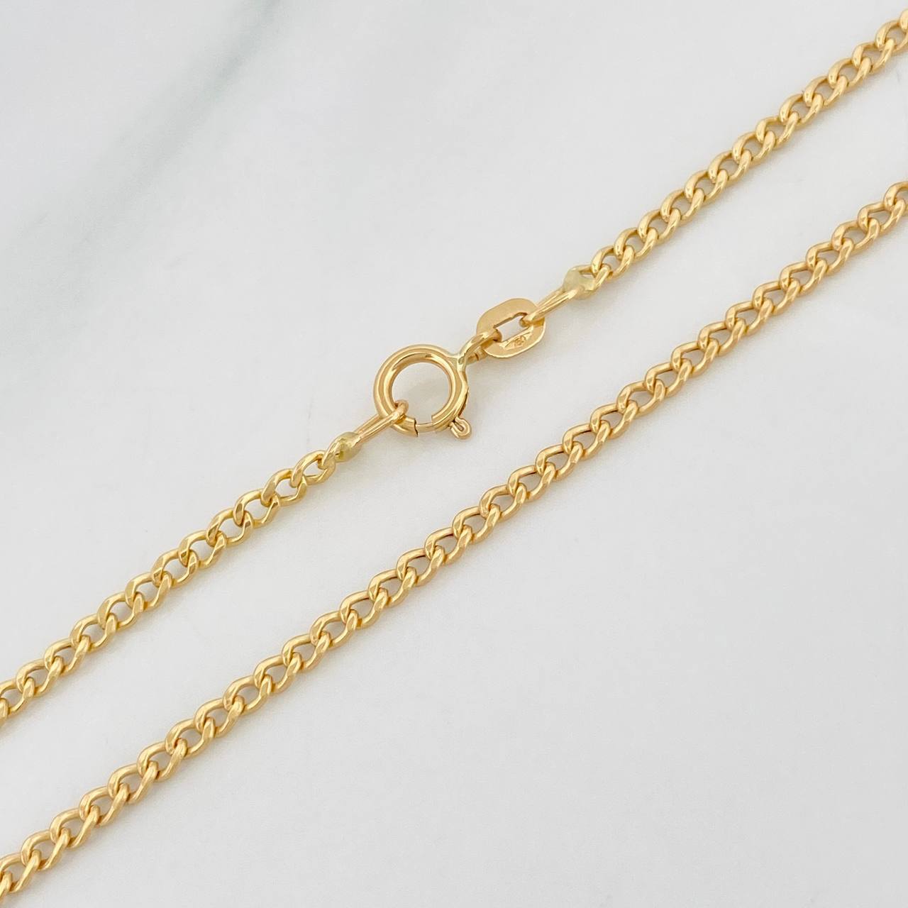 Cadena Cubana 1.5g / 40cm / 1.95mm Oro Amarillo 18K