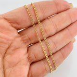 Cadena Cubana 1.5g / 40cm / 1.95mm Oro Amarillo 18K