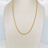 Cadena Cubana 1.5g / 40cm / 1.95mm Oro Amarillo 18K