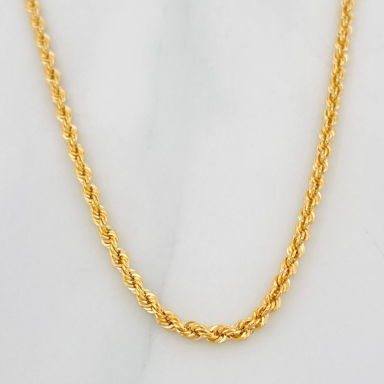 Cadena Lazo 3.25g / 60cm / 2.1mm Oro Amarillo 18K