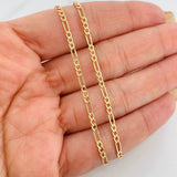 Cadena Figaro 2.7g / 60cm / 2.6mm Oro Amarillo 18K