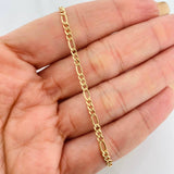Pulso Figaro 1g / 19cm / 2.55mm Oro Amarillo 18K