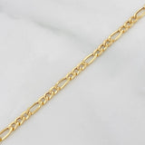 Pulso Figaro 1g / 19cm / 2.55mm Oro Amarillo 18K