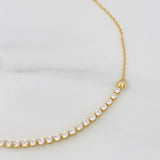 Pulso Modulable Tennis Aro Seguido 1.9g / 17cm - 19cm / 2.1mm Oro Amarillo 18K