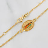 Pulso Modulable Aro Seguido Virgen Guadalupe 1.75g / 16.5cm - 18cm / 1mm Oro Amarillo 18K